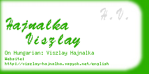 hajnalka viszlay business card